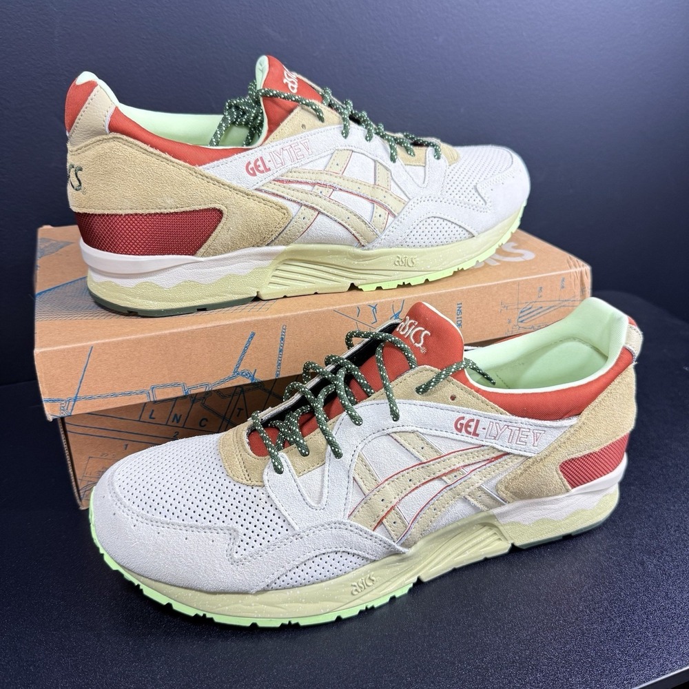 Asics Gel Lyte V Retro Trail Pack Mens Size 13 Cream Sand Casual Shoes - Picture 2 of 16